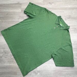 PING Collection Performance Dynamics Mens Golf Polo Large Shirt Green Geo Print